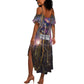 Afrofuturism Legacy Beyond Summer Maxi Dress African Astronaut Galaxy Mask