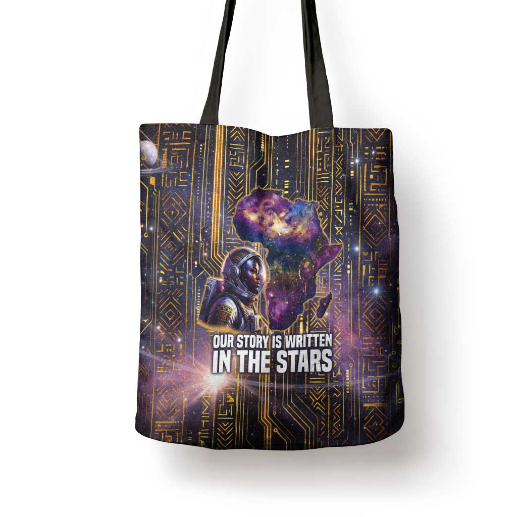Afrofuturism Legacy Beyond Tote Bag African Astronaut Galaxy Mask
