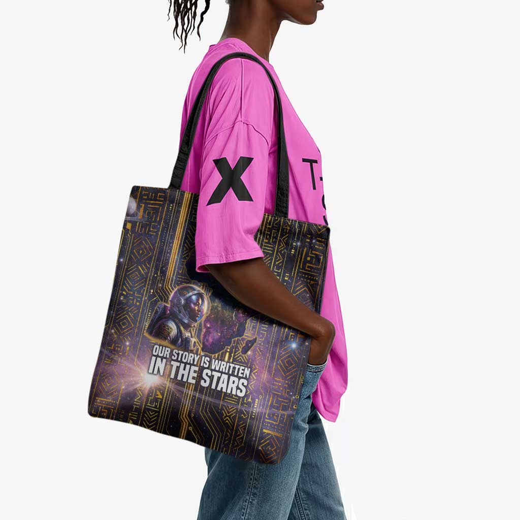 Afrofuturism Legacy Beyond Tote Bag African Astronaut Galaxy Mask