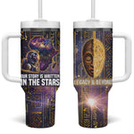 Afrofuturism Legacy Beyond Tumbler With Handle African Astronaut Galaxy Mask