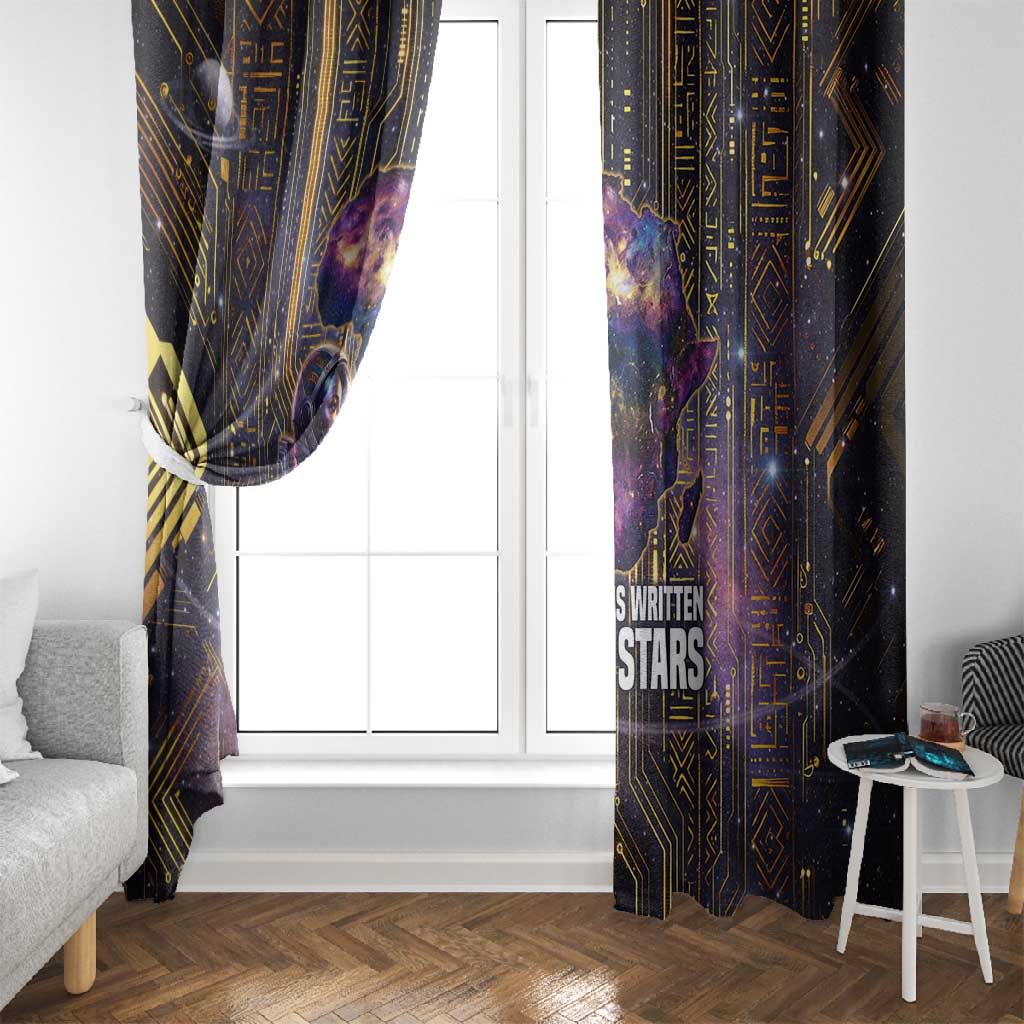 Afrofuturism Legacy Beyond Window Curtain African Astronaut Galaxy Mask