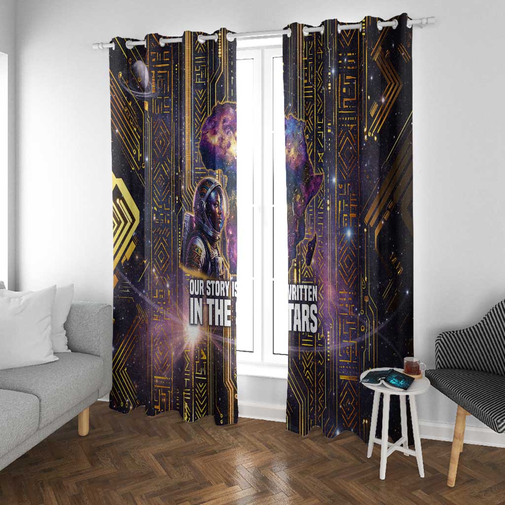 Afrofuturism Legacy Beyond Window Curtain African Astronaut Galaxy Mask