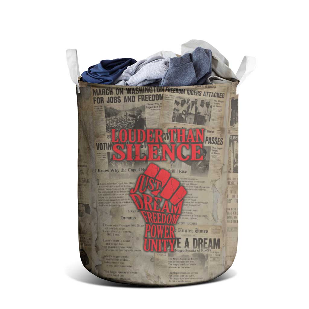 Louder Than Silence African Laundry Basket Civil Rights News Megaphone