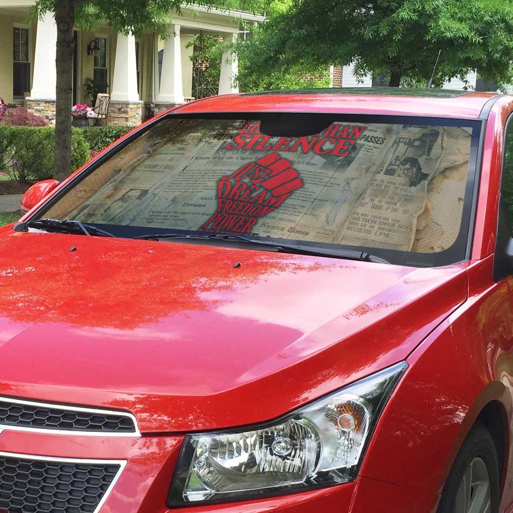 Louder Than Silence African Auto Sun Shade Civil Rights News Megaphone