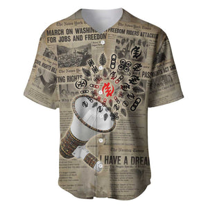Louder Than Silence African Baseball Jersey Civil Rights News Megaphone