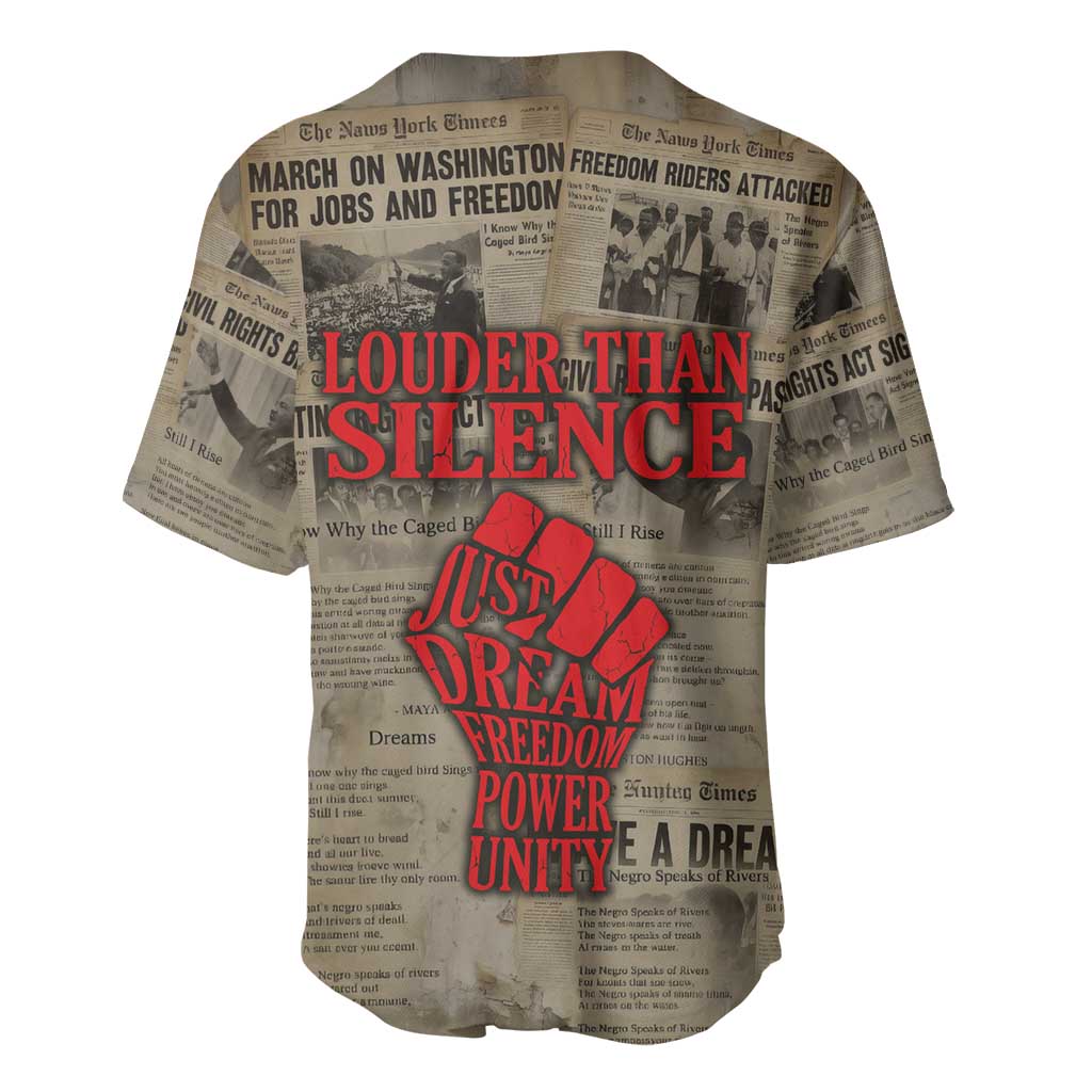 Louder Than Silence African Baseball Jersey Civil Rights News Megaphone