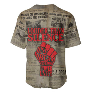 Louder Than Silence African Baseball Jersey Civil Rights News Megaphone