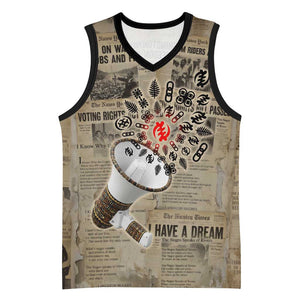 Louder Than Silence African Basketball Jersey Civil Rights News Megaphone