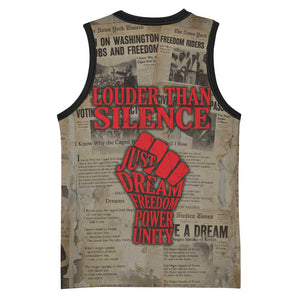 Louder Than Silence African Basketball Jersey Civil Rights News Megaphone