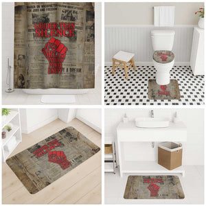 Louder Than Silence African Bathroom Set Civil Rights News Megaphone