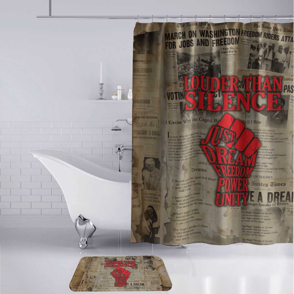 Louder Than Silence African Bathroom Set Civil Rights News Megaphone