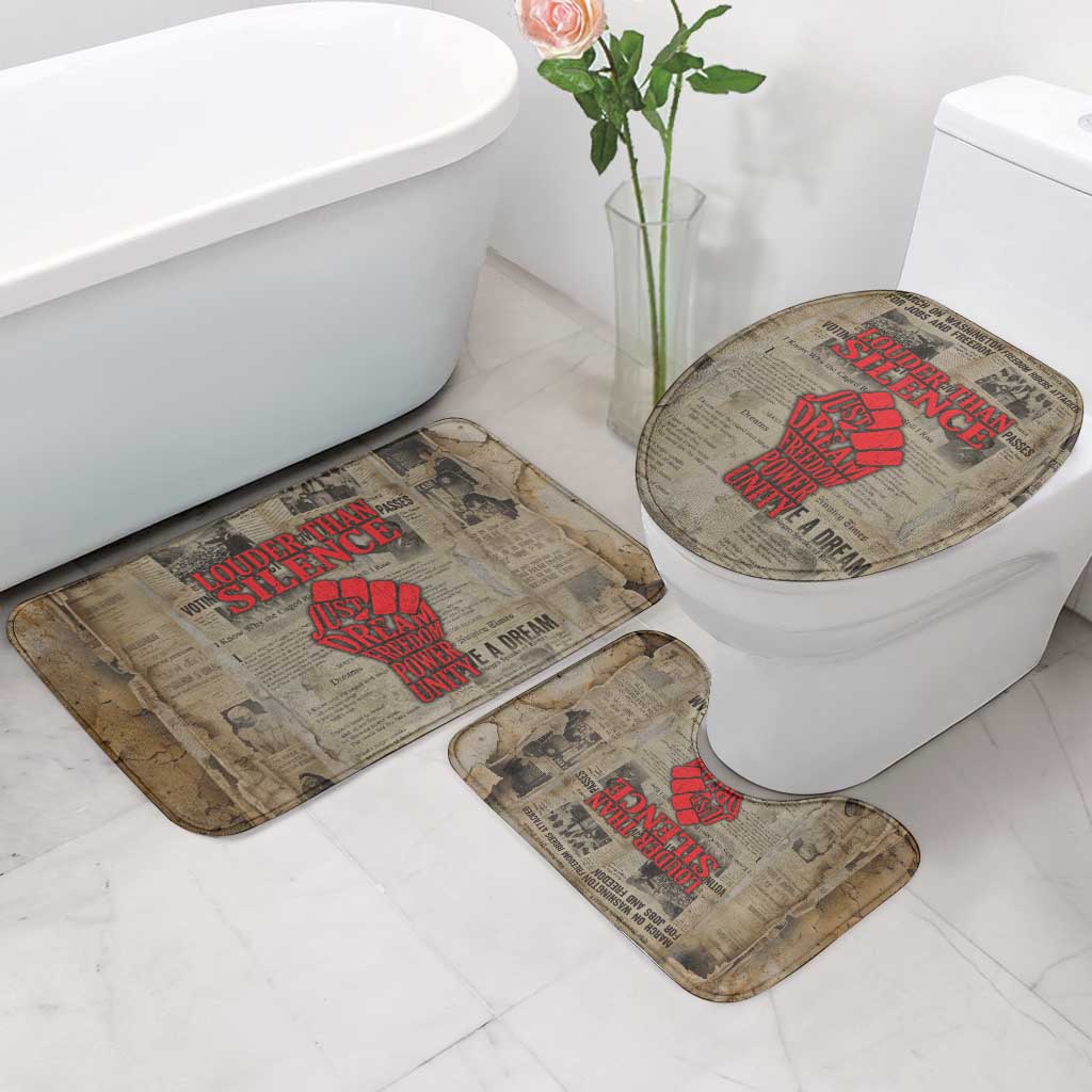 Louder Than Silence African Bathroom Set Civil Rights News Megaphone