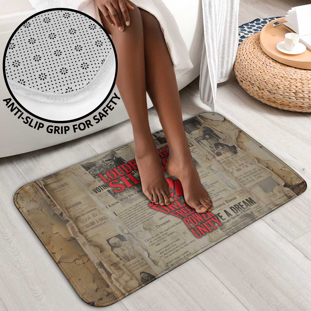 Louder Than Silence African Bathroom Set Civil Rights News Megaphone