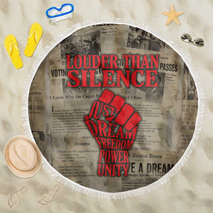 Louder Than Silence African Beach Blanket Civil Rights News Megaphone