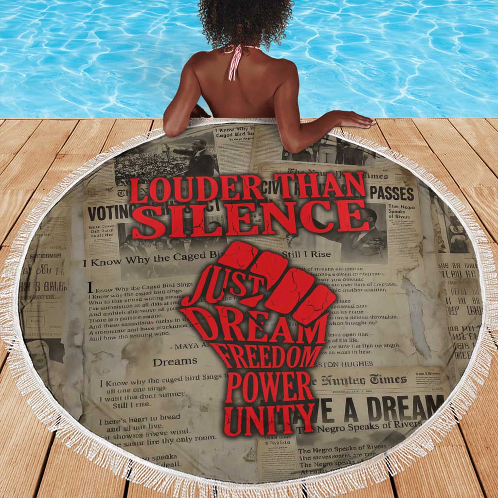 Louder Than Silence African Beach Blanket Civil Rights News Megaphone