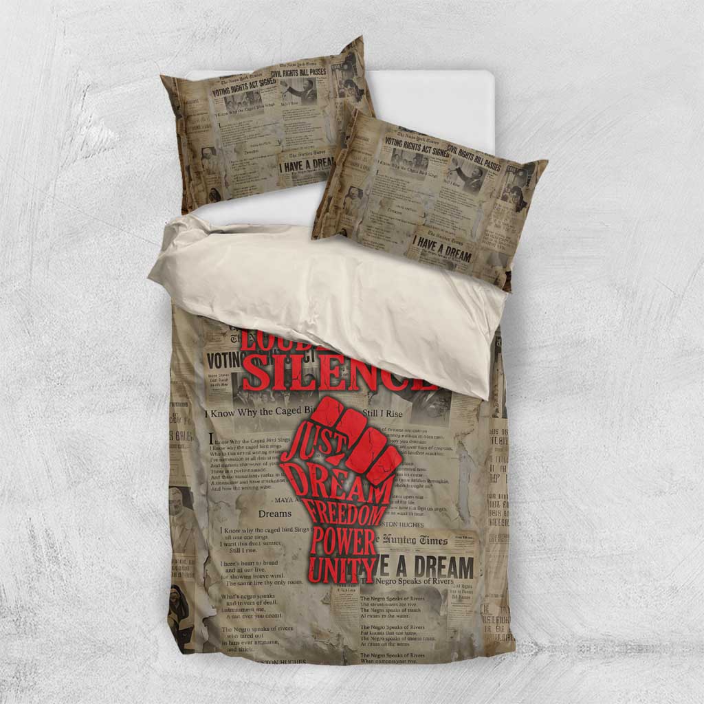 Louder Than Silence African Bedding Set Civil Rights News Megaphone