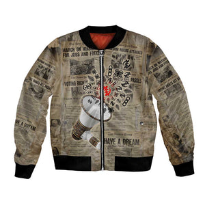 Louder Than Silence African Bomber Jacket Civil Rights News Megaphone