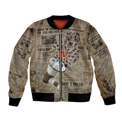 Louder Than Silence African Bomber Jacket Civil Rights News Megaphone