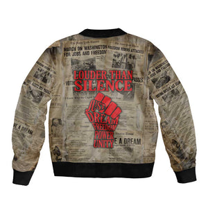 Louder Than Silence African Bomber Jacket Civil Rights News Megaphone