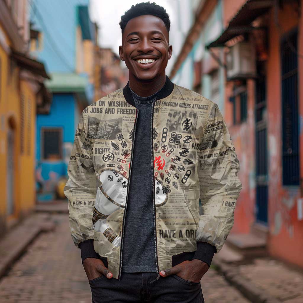 Louder Than Silence African Bomber Jacket Civil Rights News Megaphone