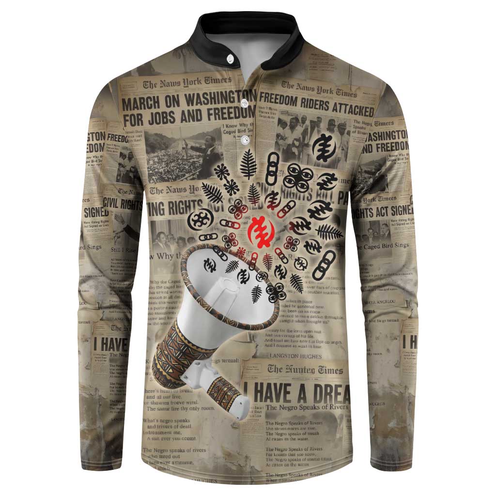 Louder Than Silence African Button Sweatshirt Civil Rights News Megaphone