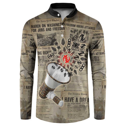 Louder Than Silence African Button Sweatshirt Civil Rights News Megaphone