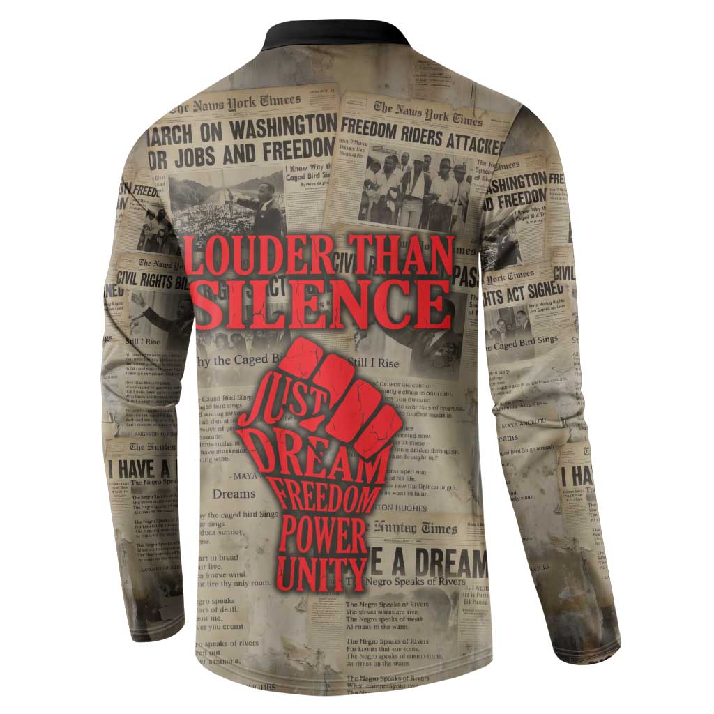 Louder Than Silence African Button Sweatshirt Civil Rights News Megaphone