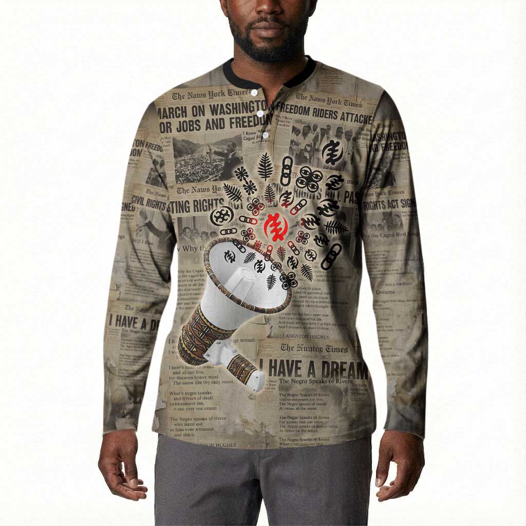 Louder Than Silence African Button Sweatshirt Civil Rights News Megaphone