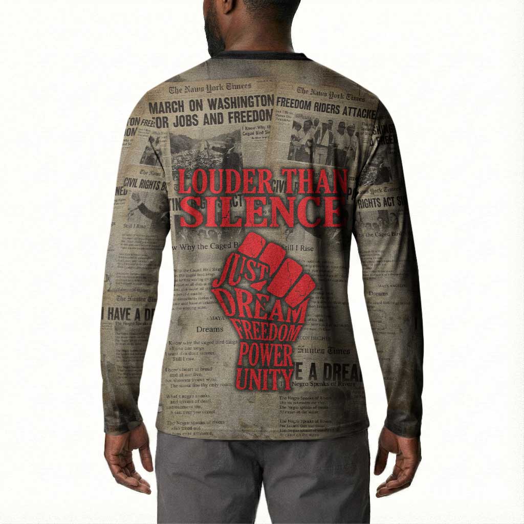 Louder Than Silence African Button Sweatshirt Civil Rights News Megaphone