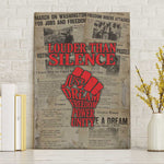 Louder Than Silence African Canvas Wall Art Civil Rights News Megaphone