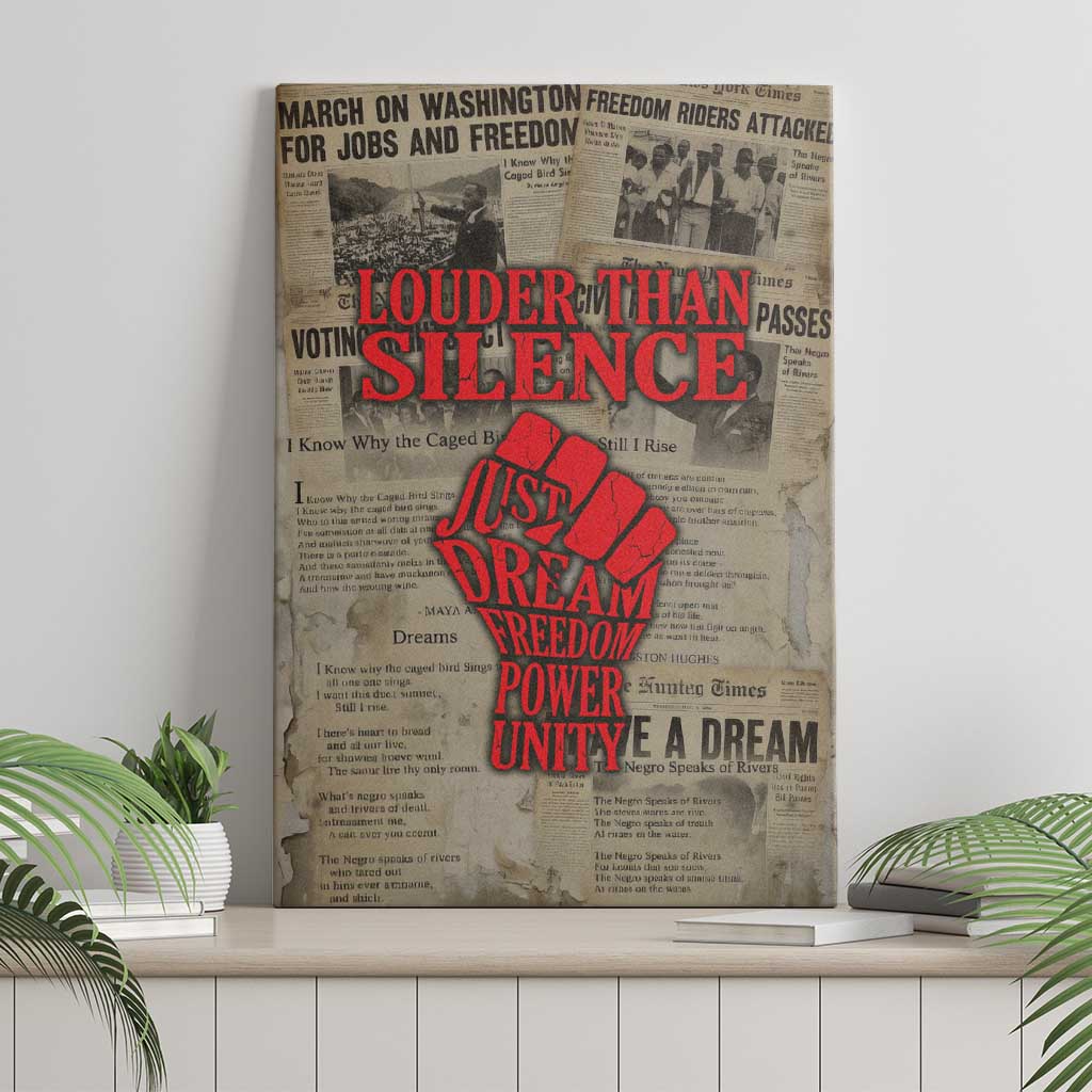 Louder Than Silence African Canvas Wall Art Civil Rights News Megaphone