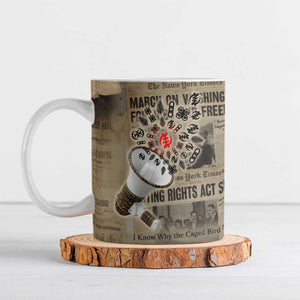 Louder Than Silence African Ceramic Mug Civil Rights News Megaphone