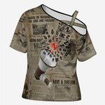 Louder Than Silence African Cross Shoulder Shirt Civil Rights News Megaphone