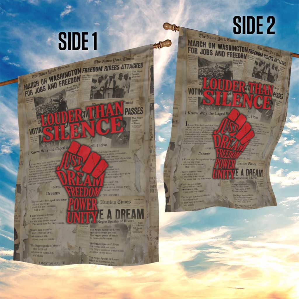 Louder Than Silence African Garden Flag Civil Rights News Megaphone
