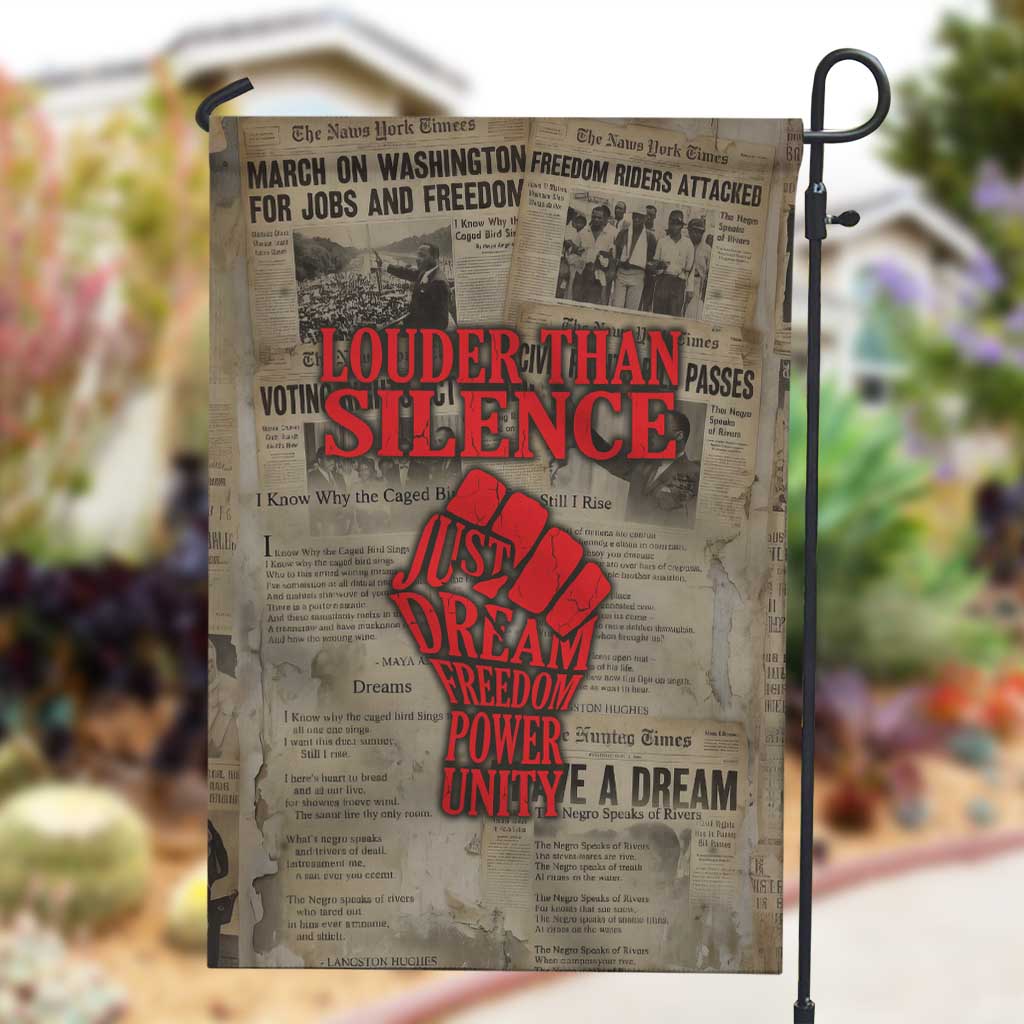 Louder Than Silence African Garden Flag Civil Rights News Megaphone