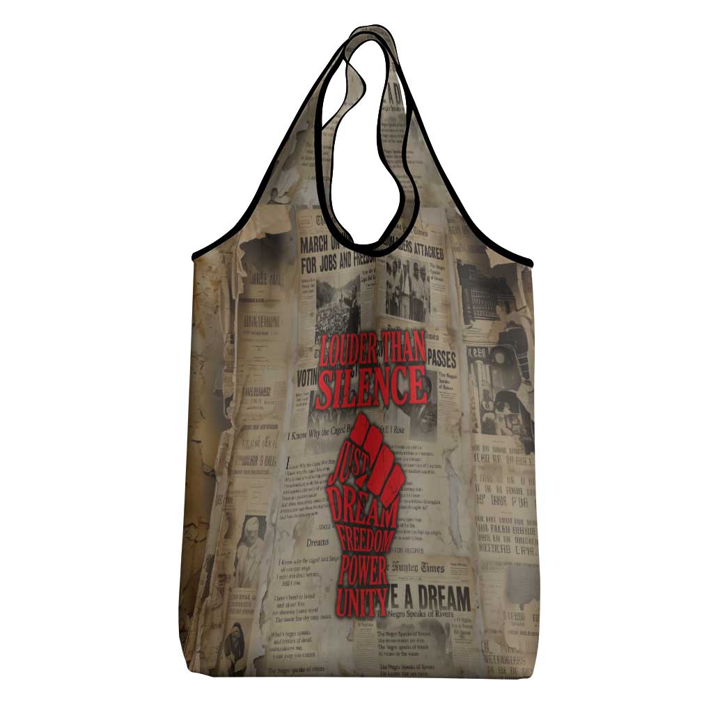 Louder Than Silence African Grocery Bag Civil Rights News Megaphone