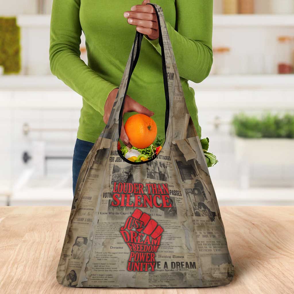Louder Than Silence African Grocery Bag Civil Rights News Megaphone