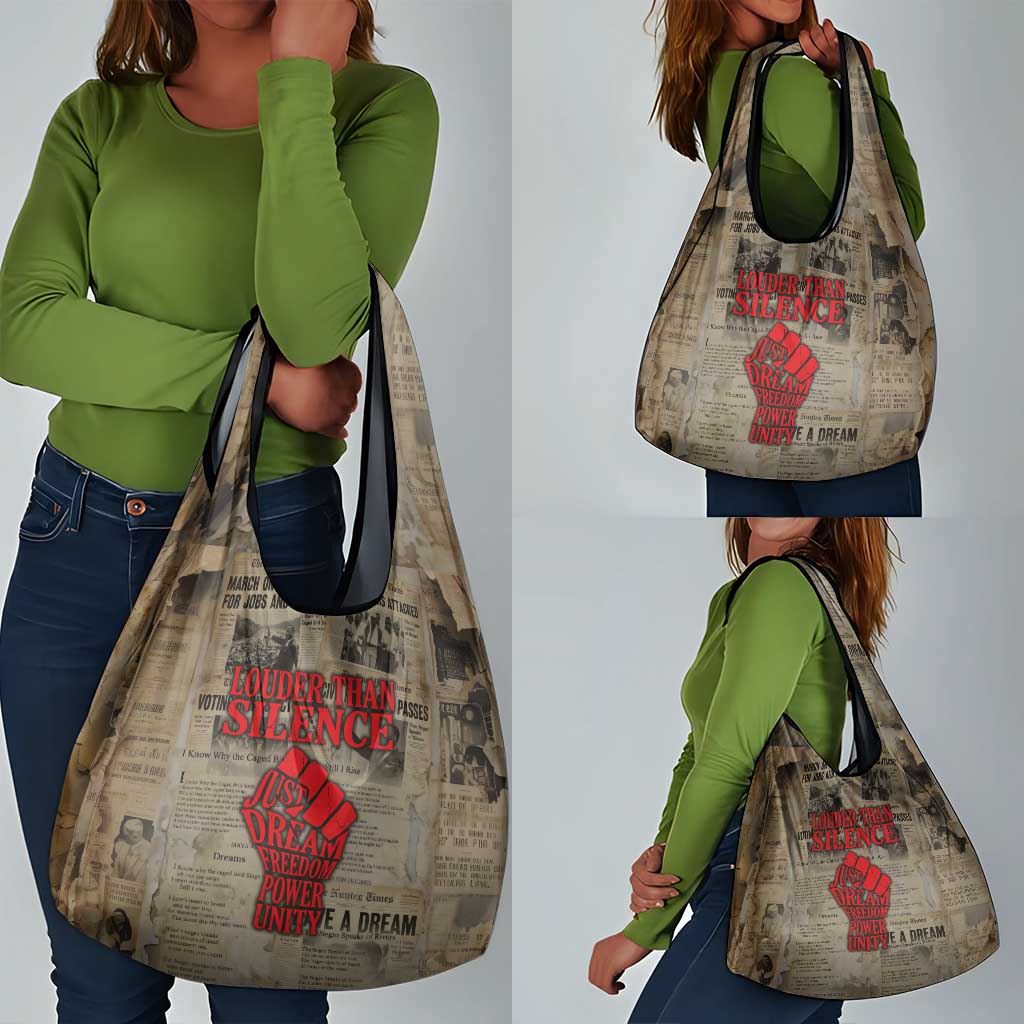 Louder Than Silence African Grocery Bag Civil Rights News Megaphone
