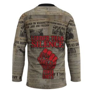 Louder Than Silence African Hockey Jersey Civil Rights News Megaphone