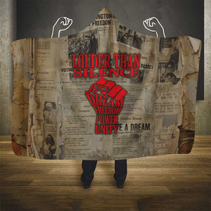 Louder Than Silence African Hooded Blanket Civil Rights News Megaphone