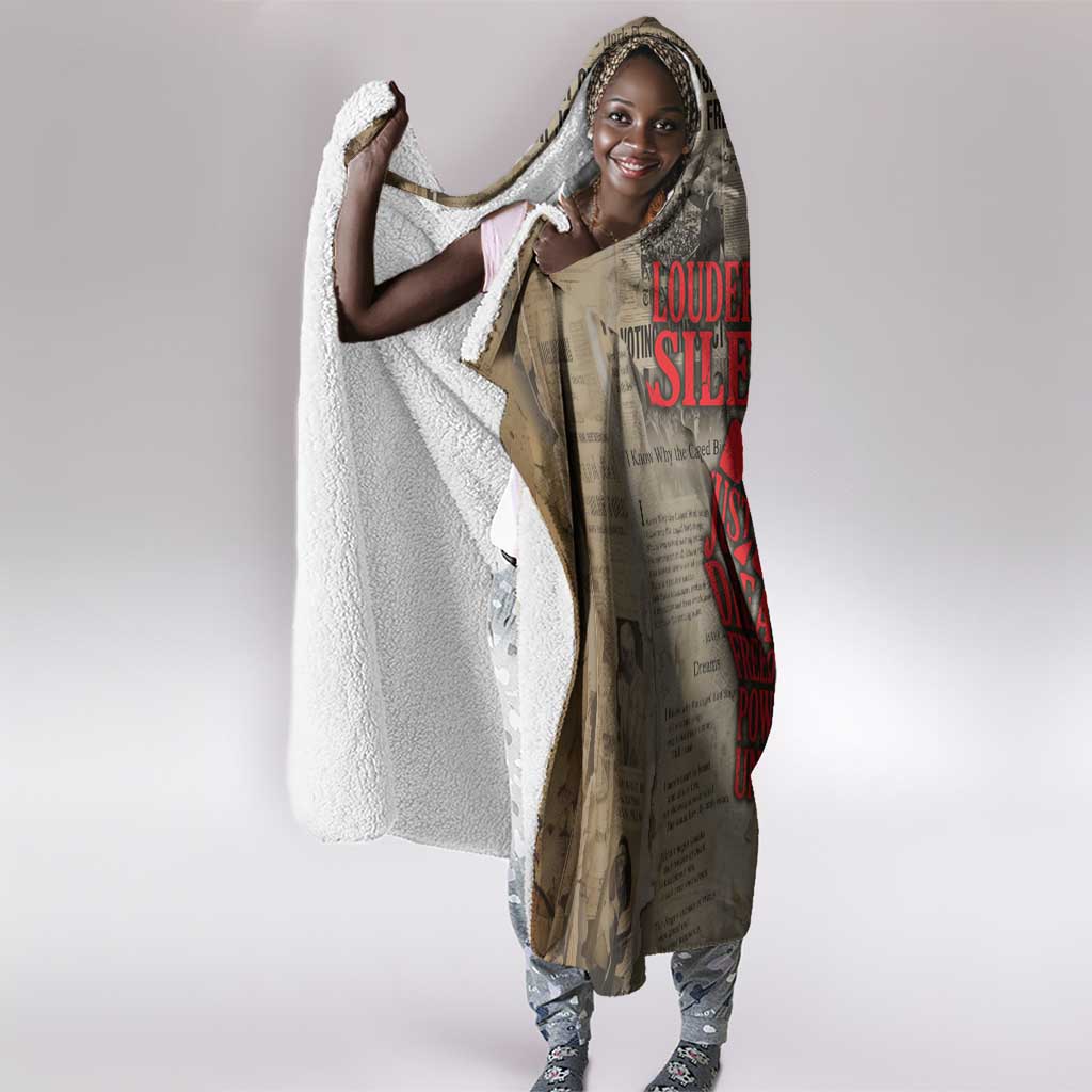 Louder Than Silence African Hooded Blanket Civil Rights News Megaphone