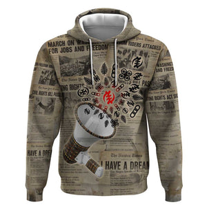 Louder Than Silence African Hoodie Civil Rights News Megaphone