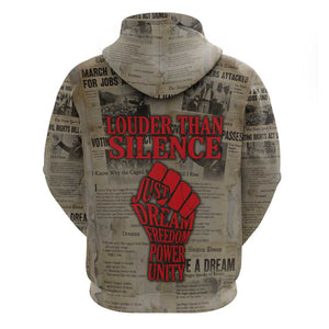 Louder Than Silence African Hoodie Civil Rights News Megaphone