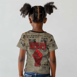 Louder Than Silence African Kid T shirt Civil Rights News Megaphone
