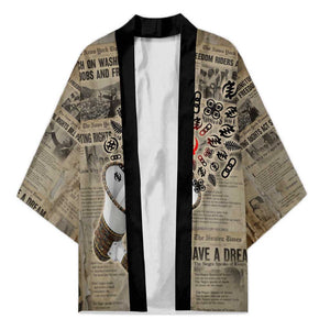 Louder Than Silence African Kimono Civil Rights News Megaphone