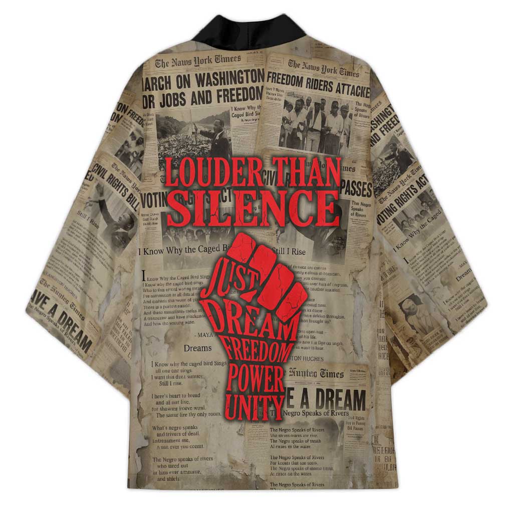 Louder Than Silence African Kimono Civil Rights News Megaphone