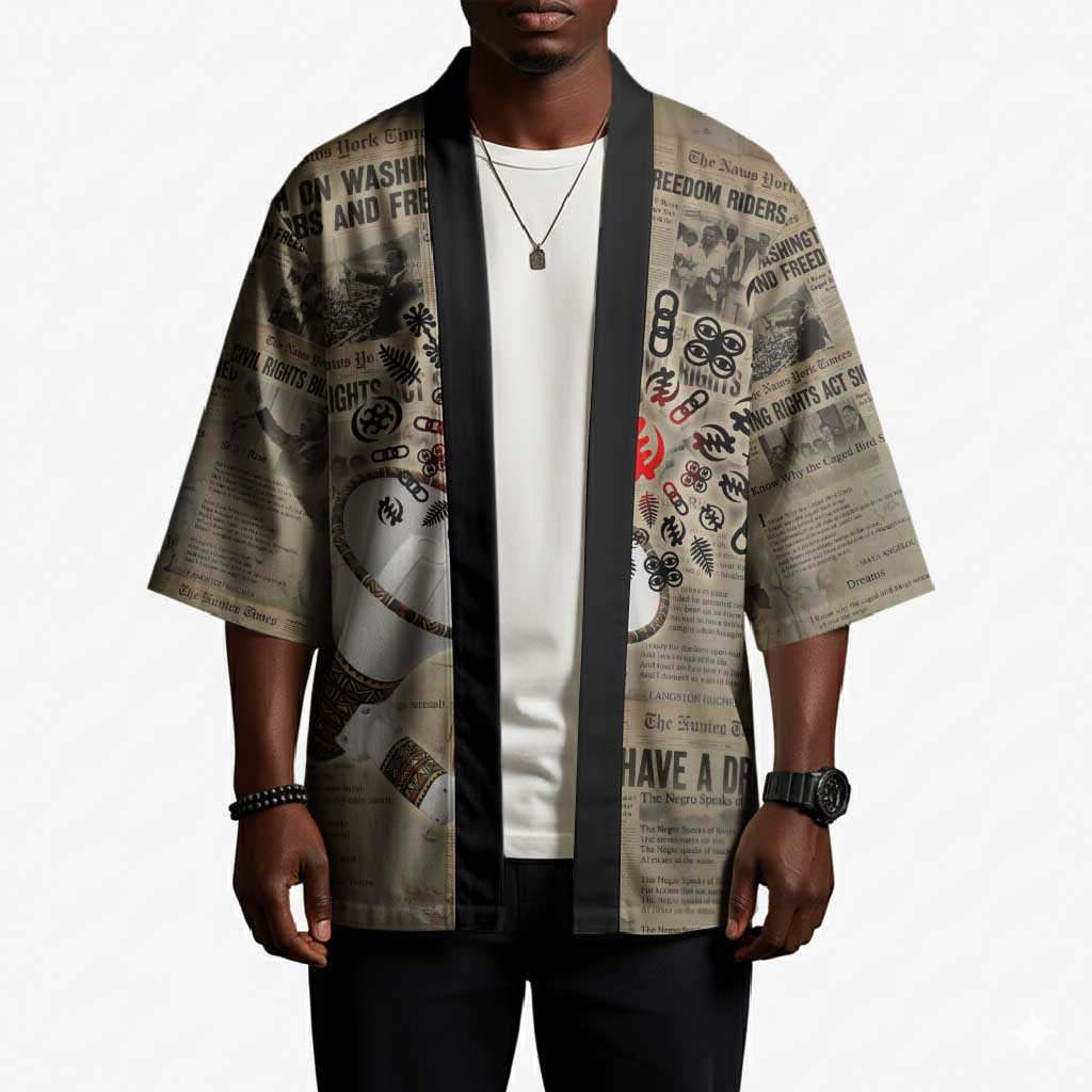 Louder Than Silence African Kimono Civil Rights News Megaphone