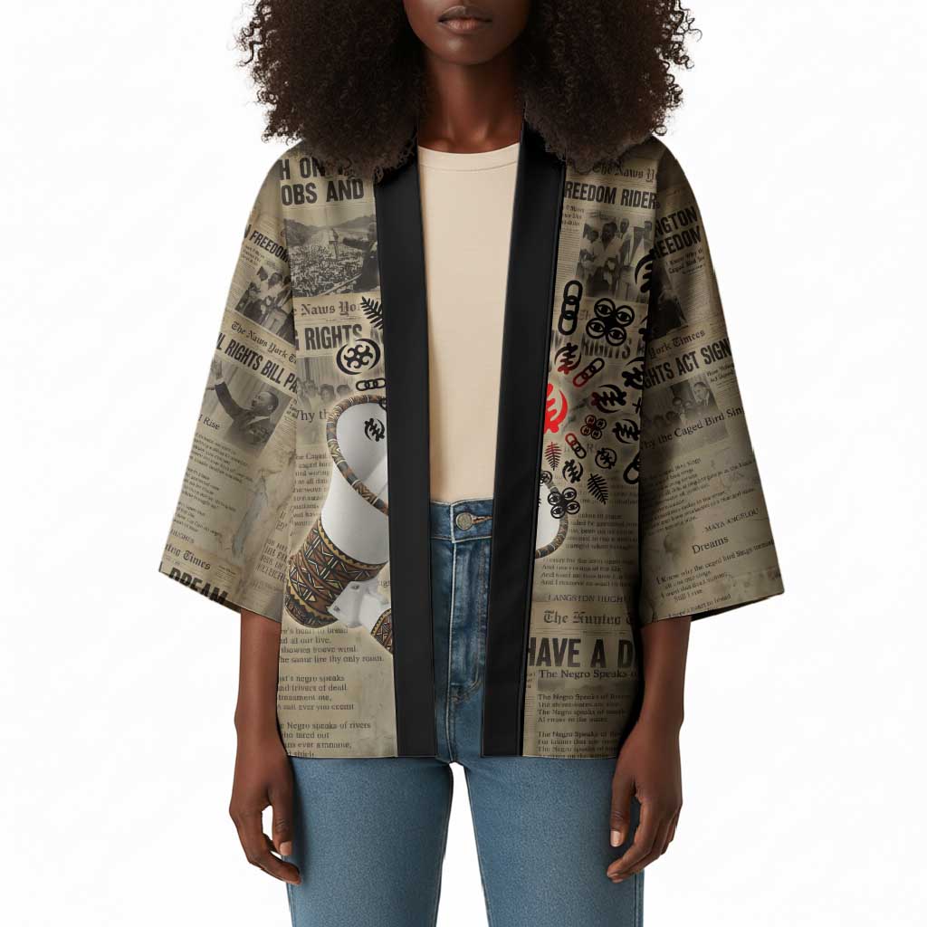 Louder Than Silence African Kimono Civil Rights News Megaphone