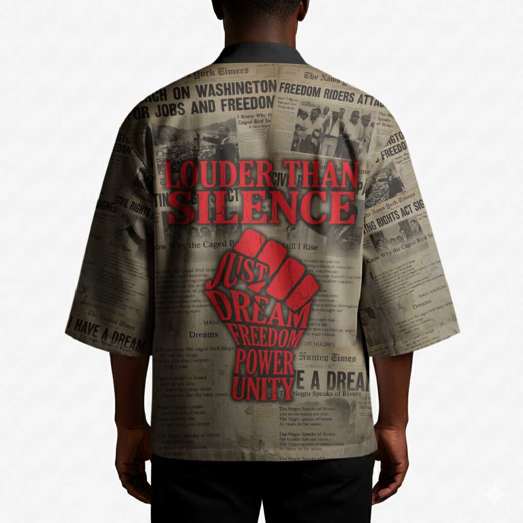 Louder Than Silence African Kimono Civil Rights News Megaphone