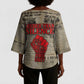 Louder Than Silence African Kimono Sleeve Blouse Civil Rights News Megaphone